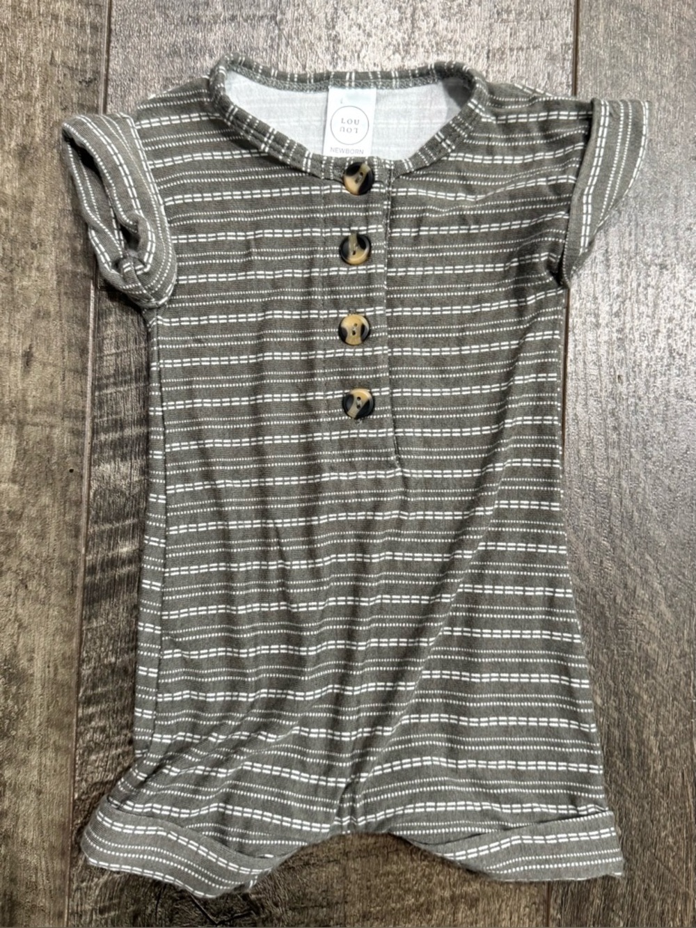 lou lou and company newborn shorty romper